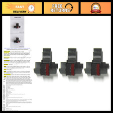Calculator Ink Roller Replacement, Black/Red, 3-Pack, Compatible with IR40T CP13 picture
