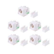 5Pcs Tool-free Telephone Module RJ11 CAT3 Voice Gold-plated Keystone picture