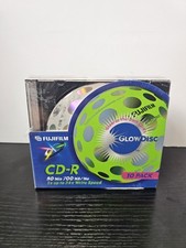 Fujifilm CD-R 80 Min 700 MB Glow Disc Glow In The Dark 10 Pack With Cases picture