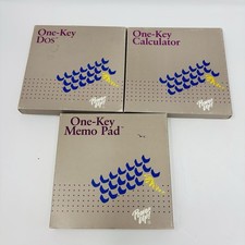 Vintage IBM PC DOS Software Lot One-Key Calculator Memo Pad Calculator Floppy picture