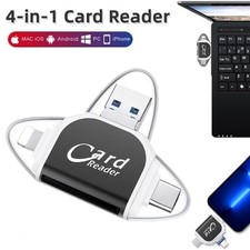 Portable Memory Card Reader 2024 NEW Multi Port 4 in 1 Universal Card Reader picture