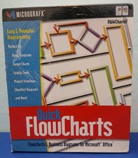 Vintage Micrografx Quick FlowCharts Microsoft Office Diagram Software NEW PC picture
