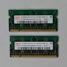 Hynix 1GB (2x512MB) DDR2 SO-DIMM PC2-4200S 200-Pin RAM HYMP564S64BP6-C4 picture