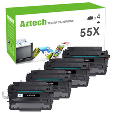 4PK CE255X 55X Toner Cartridge For HP LaserJet P3015dn P3016 MFP M525dn M525f picture