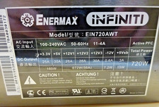 Enermax INFINITI EIN720AWT 24 Pin Power Supply 720W #NT4929 picture