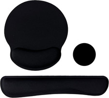 Keyboard Wrist Rest Pad Mouse Pad with Wrist Support Set of 3, Mousepad with Non picture