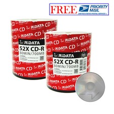 200 Pack Ridata CD-R 52X 700MB/80Min Branded Logo Blank Media Recordable Disc picture