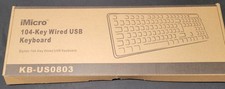 iMicro KB-US0803 104-Key Wired USB English Keyboard Black NEW NIB picture