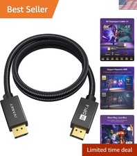 8K DisplayPort 1.4 Cable 3.3FT - High Bandwidth for Ultimate Clarity picture