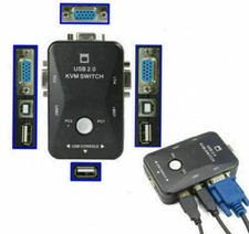 2 or 4 Port USB/PS2 KVM VGA Switch with 2 or 4 Set Cable For Mouse Monitor PC picture
