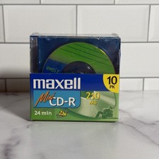 Maxell Mini CD-R Recordable Discs 10 Pack NOS Sealed New picture
