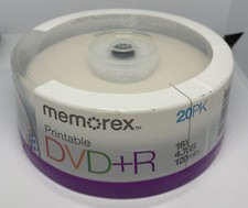 Memorex DVD+R 16x 4.7GB 20 Pack Spindle Printable BRAND NEW picture