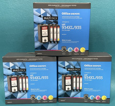Lot of 3 - Office Depot HP 934XL /935 Black Cyan Magenta Yellow Ink Cartridges picture