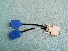 HP INVENT 338285-008 Splitter Cable rev. A DMS-59 to Dual VGA 15Pin Female picture