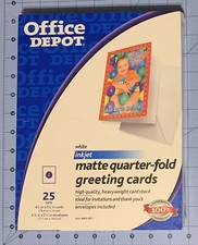 Office Depot White Inkjet Matte Quarter-Fold Greeting Cards And envelopes picture