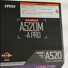 MSI A520M-A PRO MicroATX AM4 AMD A520 DDR4 HDMI Turbo M.2 4K picture