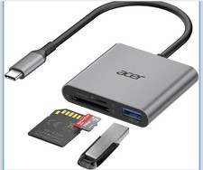 Acer SD Card Reader USB C, 3 in 1 Memory Card Reader with Dual Slots & USB 3.... picture