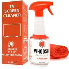 WHOOSH Screen Shine Pro – Refillable TV Screen Cleaner & Cloth, 16.9 fl oz picture