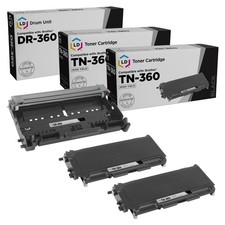 LD Comp Brother 2x TN360 Toner 1x DR360 Drum Combo Pack: DCP HL printers picture