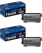 TN450 Black 2-Pack High Yield Toner Cartridge Compatible Brother TN-450 TN 45... picture