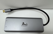 LIONWEI LIUC0219 USB-C Docking Station Dual HDMI DP USB 3.0 Hub Gray Ethernet picture