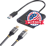 Adaptador USB 3.0 a HDMI dual, convertidor de monitor USB a 2x HDMI para Windows picture