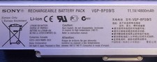 Sony Rechargeable Battery Pack  VGP-BPS9/S   11.1V/4800mAh Li-ion Silver picture