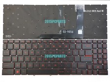 New MSI Pulse GL66 GL76 11UCK 11UDK 11UEK 12UEK 12UGK Keyboard US RED Backlit picture