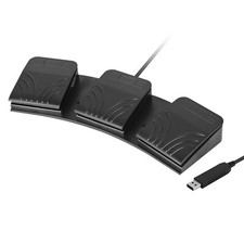 USB Foot Pedasl Control Switch PC Gaming Keyboard Mouse for Push to Talk Discord picture