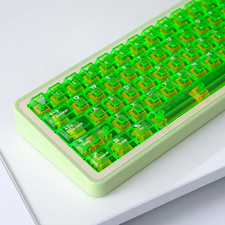 114 Keys Transparent Keycaps PC Cherry Profile Bright Green Clear Keycaps | Fit picture