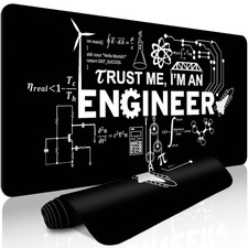 1pc Extended Gaming Mouse Pad and Computer Desk Keyboard Mat - ENGINEER Patter picture