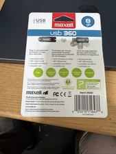 Maxell Max Data 8gb USB 360 High Speed 2.0 Flash Drive PC + MAC Compatible picture