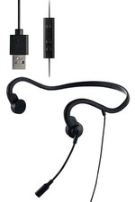 ELECOM Bone Conduction Earphones with Microphone Wired USB-A Headset Lightweight picture