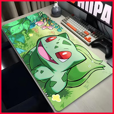Bulbasaur Pokemon Mousepad XL Cute Minimal Desk Mat Kawaii Gaming Large Desk Pad picture