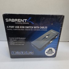 SABRENT 4-Port USB & VGA KVM Switch With 4 Sets Of Cables KVM-USB4 picture