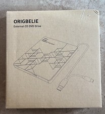 Origbelie External CD DVD Drive, (Model: BT668), W/ Carry Bag, Black picture