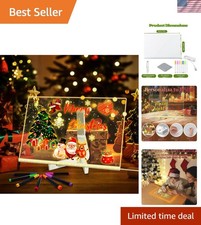 Acrylic LED Dry Erase Board with Adjustable Stand - 11.8x7.9 for Creative Spaces picture