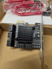 IO CREST 10 Port SATA III PCIe 3.0 x1 Non-RAID Expansion Card JMB582 Low Profile picture