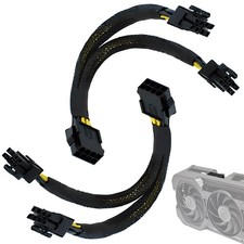 8 Pin PCIe Splitter Cable, 2-Pack PCIe 8 Pin Female to Dual 8 Pin (6+2) Male ... picture