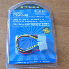 Dynex Y-Power Cable 6in 4-Pin Peripheral to 4-Pin Peripheral DX-C101891 picture