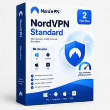 NordVPN Standard VPN Service (PC, Android, Mac, iOS) (10 Devices, 2 Year) picture