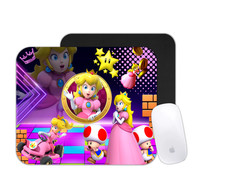 Pink Princess Peach Mouse Pad | Cute Royal Cartoon Desk Mat Gamer Gift picture