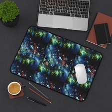 Space Desk Mat, Galaxy Mouse Pad, Celestial Work Mat, Astronomy Desk Accessory, picture