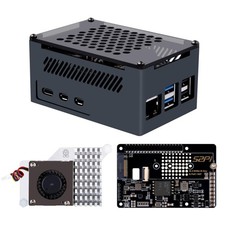 GeeekPi P33 M.2 NVME M-Key PoE+ Hat with Official Pi 5 Active Cooler and Alum... picture