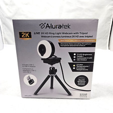 Aluratek LIVE 2K HD Ring Light Webcam with Tripod picture