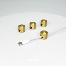 4PCS Brass Cable Organizer Cord Clip Keepers For Tidy Home Office Desk &CarCable picture