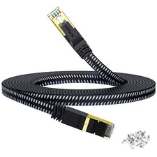 Cat 8 Ethernet Cable 25 Ft, Flat Nylon Braided Internet Cable picture