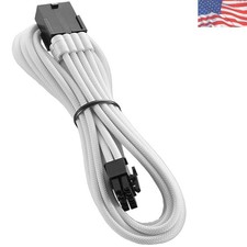 45cm Braided 8-Pin PCI-e Extension Cable in Elegant White - ModMesh Series picture