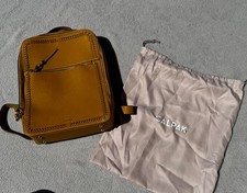 Calpak 15 inches Laptop Backpack Mustard cal pal vegan leather dust bag  picture