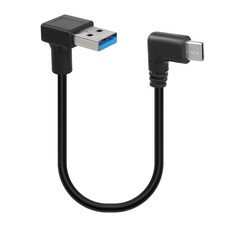 GELRHONR 90 Degree USB Type C Cable, Up Down Angle 18W Fast Black-Down-0.25M picture